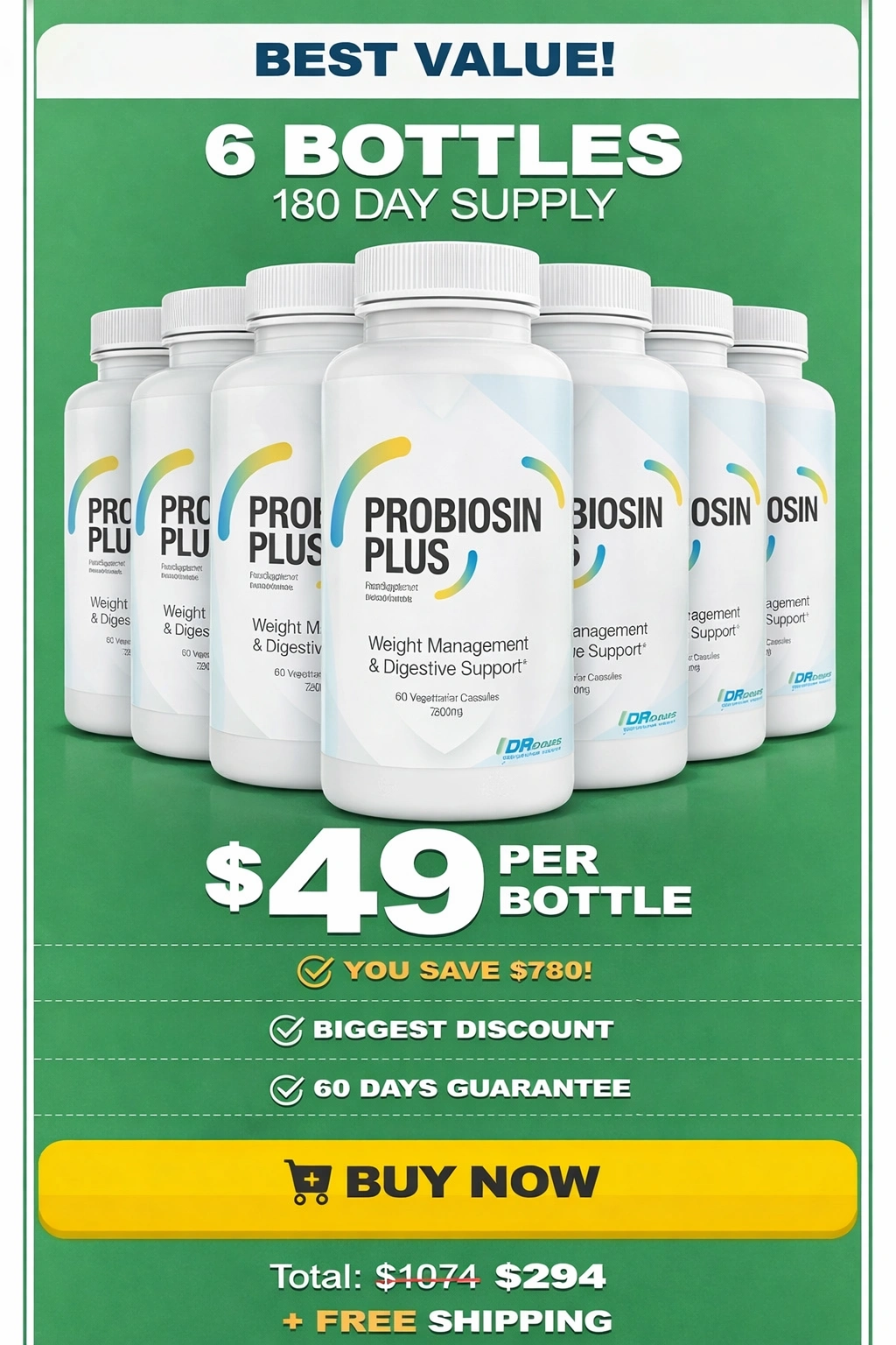 Probiosin Plus - 6 Bottle